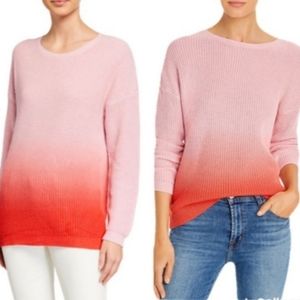Tahari Ombre Rose Pink Petal Cashmere Blend Sweater NWOT tags enclosed